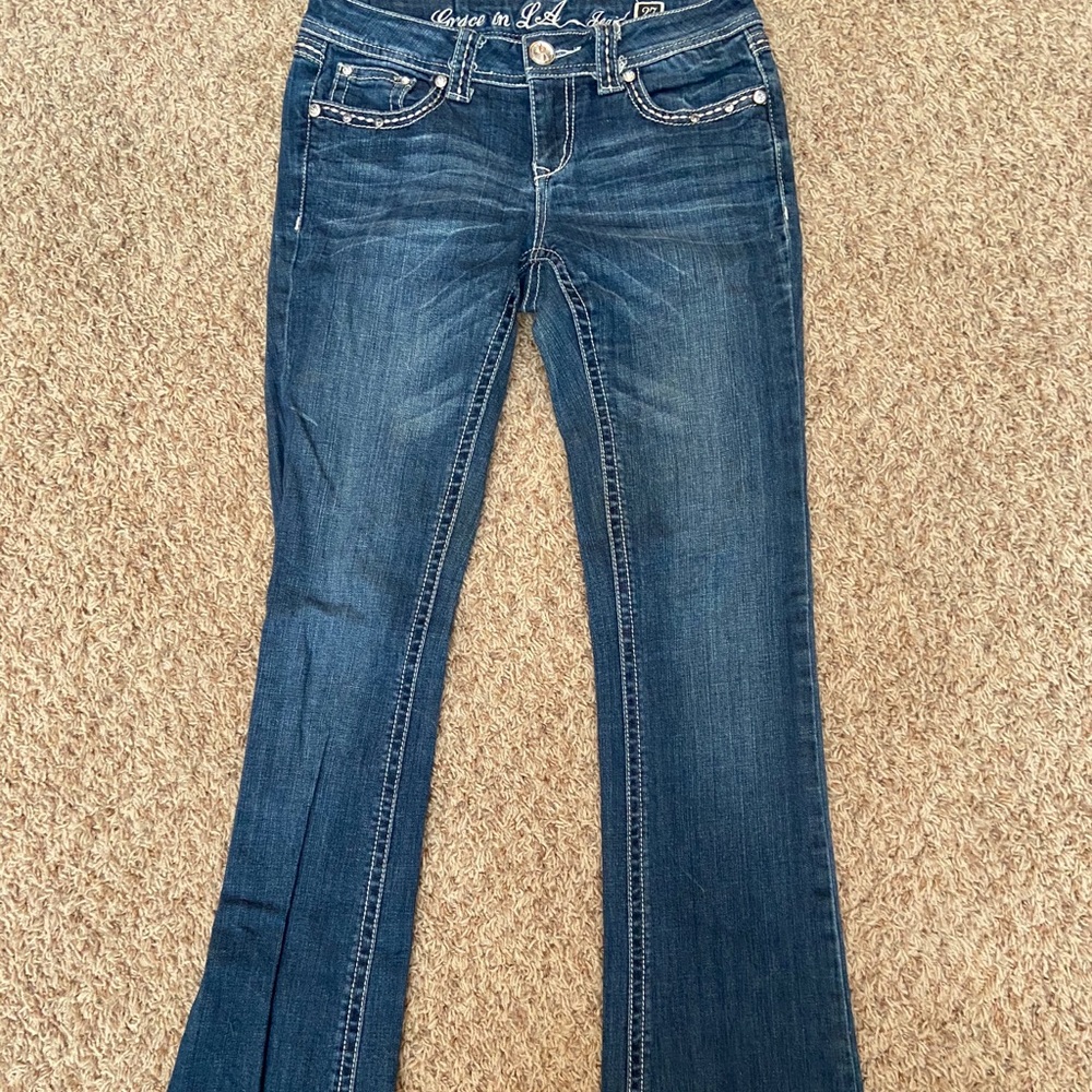 Grace In La dark blue boot cut